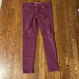 American Eagle Distressed Jeggings NWOT Size 6